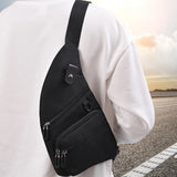 WIAOFELLAS  -  Anti Theft Travel Bag for Men Multifunctional Fanny Pack Large Capacity Waterproof Shoulder Crossbody Bag Solid Sports Chest Bag