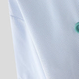 Wiaofellas  -  Men Striped Shirt Lapel Short Sleeve Loose Men Clothes Colorful Button Shirts Streetwear Summer Fashion Casual Tops