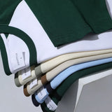 WIAOFELLAS  -  Summer Men's 245g Heavy Pure Cotton Short Sleeve T Shirt Trendy Brand Casual Streetwear Basic Top Loose T-shirt for Women