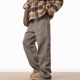 Wiaofellas  -  Trendy Pure Color Mens Denim Cargo Pants Streetwear Vintage Loose Straight Jeans For Men Spring Summer Fashion Denim Trousers