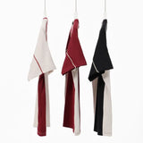 WIAOFELLAS  -  Retro 260g Contrasting Lines V-neck Short-sleeved T-shirt Men's Trendy Brand Loose Design T-shirt Top