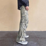 Wiaofellas  -  Y2K Fashion Side Pockets Camouflage Baggy Cargo Jeans Pants Men Clothing Wide Leg Women Cotton Long Trousers Pantaloni Uomo