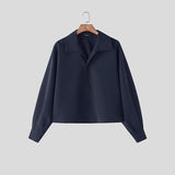WIAOFELLAS  -  Men Jackets Solid Lapel Long Sleeve Button Loose Male Thin Coats Streetwear Korean Style Fashion Casual Outerwear Men