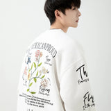 Wiaofellas Heavyweight Loose Embroidered Sweatshirt for Men Autumn Fashion Brand Japanese Men's Vintage Long Sleeve Hoodie