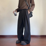 WIAOFELLAS  -  Black Suit Pants Men Fashion Society Mens Dress Pants Korean Casual Wide Leg Pants Mens Office Formal Trousers Large Size 5XL