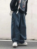 WIAOFELLAS  -  Oversize Harem Jeans Men Women Denim Pants Wide Leg Trousers Baggy Japan Overalls Street Hiphop Jeans Cargo Pants