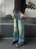 WIAOFELLAS  -  Washable Old Cat Beard Worn Loose Wide Leg Versatile Jeans and Pants for Men and Women