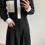 WIAOFELLAS  -  Men's Solid Color Straight Suit Pants American Fashion Trend High Street Loose Casual Breathable Niche Summer New Men's Bottoms