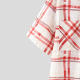 WIAOFELLAS  -  2025 Men Plaid Shirt Lapel Short Sleeve Oversize Casual Men Clothing Streetwear Pockets Korean Fashion Male Shirts S-5XL