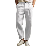 WIAOFELLAS  -  Mens Casual Trousers Linen Classic Outdoor Straight Trousers Spring Light Breathable Daily Simple Trousers Men'S Clothing 2025