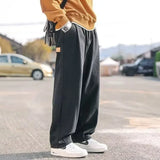 WIAOFELLAS  -  American high street workwear men spring and autumn new thin retro casual loose straight pants