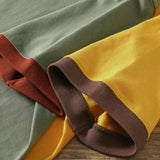 WIAOFELLAS  -  270G Cotton Premium Summer Fashion Patchwork Men's T-shirt Chinese Trendy Couple Style Solid Simple Casual Basic Blank Tees Male