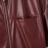 Wiaofellas  -  Solid Color Men Shirt Faux PU Leather Lapel Short Sleee Men Clothing Zipper Summer Streetwear Fashion Casual Camisa