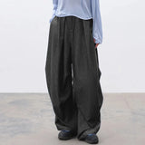 Wiaofellas  -  Men's Pants Solid Color Lace Up Joggers Casual Trousers Men Loose Streetwear Pantalones Drawstring Fashion Pants For Man