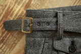 WIAOFELLAS  -  Autumn Winter Vintage Gurkha Pants Men England Style High Waist Casual Straight Leg Rolled Edge Trousers Woolen Naples Suit Pant