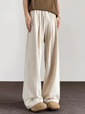 Wiaofellas  -  Breathable Linen Casual Pants Men Summer Thin Straight Leg Loose Drapey Long Pants Comfortable Lightweight Straight Cut Trousers