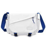 WIAOFELLAS  -  Men Oxford Crossbody Bags Travel Casual Top-handle Messenger Bag Outdoor Handbag Travel School Retro Zipper Shoulder Bag