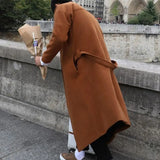 WIAOFELLAS  -  Autumn Winter Jacket Korean Fashion Coat Casual Korean Style Outerwear Solid Color Pattern Suitable For Vacation