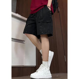 Wiaofellas  -  Harajuku Men Black Shorts Streetwear Jogger Summer Loose Elastic Waist Hip Hop Bermuda Masculina