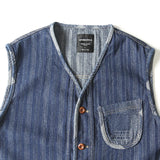 WIAOFELLAS  -  Men Japanese Streetwear Retro Fashion Loose Casual Stripe Denim Vest Sleeveless Jacket Unisex Jeans Waistcoat Cowboy Vest