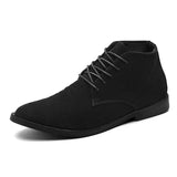 WIAOFELLAS  -  Classic Grey Dress Shoes Man Pointed-Toe Flat Comfortable Man Shoes High Top Designer Luxury Large Size 46 Leather Casual Shoes