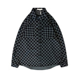 WIAOFELLAS  -  2025 New Spring Autumn Men Long Sleeve Buttons Shirt Men's Korean Oversize Loose Casual Shirts Male Lapel Plaid Blouses P589