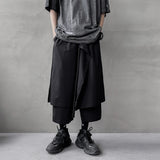 Wiaofellas  -  Men Japanese Pants Skirts Dark Yamamoto Style Trousers Loose Wide Leg Punk Hip Hop Cargo Vintage Swordplay Martial Arts Pants