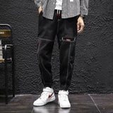 Wiaofellas  -  New Hip Hop Harem Jeans Pants Men Loose Joggers Denim Casual Sweatpants Korea Ankle Length Trousers Streetwear Male Clothes