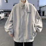 WIAOFELLAS  -  Collar Hoodie Men's Style American Retro Trendy Brand Casual Design Loose Jacket Jacket