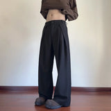 WIAOFELLAS  -  Black Suit Pants Men Fashion Society Mens Dress Pants Korean Casual Wide Leg Pants Mens Office Formal Trousers Large Size 5XL