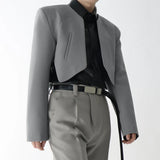 WIAOFELLAS  -  Men Blazer Solid Color Open Stitch Long Sleeve Streetwear Casual Irregular Suits Men Fashion Thin Crop Coats S-5XL