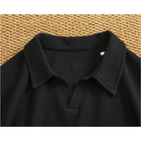 WIAOFELLAS  -  Loose casual lapel POLO shirt men's summer short-sleeved T-shirt simple men's top T-shirt