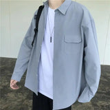 WIAOFELLAS  -  Street-fried High-end Shirt Men's Cold Style Long-sleeved Shirt Niche Design Handsome Top Spring and Summer New Jacket