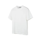 WIAOFELLAS  -  Korean Style Men Casual T-shirts Round Collar Solid Color Menswear Short Sleeved Pullover Male Tees New Simple Tops
