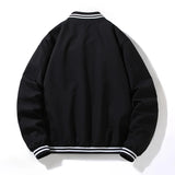 WIAOFELLAS  -  Spring Autumn Solid Color Baseball Coat Fashion Casual All Quality Fabric Breathable Comfortable Durable Standard Crisp Version