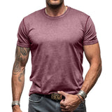 WIAOFELLAS  -  Men's T-shirt Casual Soft Fitness Summer Thin Male T-shirts Home Clothes O-Neck Short Sleeve Soild T Shirt for Men