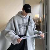 WIAOFELLAS  -  Autumn Letter Printed Hooded Sweatshirts Hombre Y2K Vintage Fleece Pullover Hoodies 2024 New Oversized Hip Hop Fashion Hoody