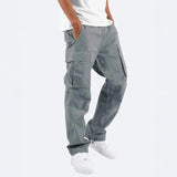 Wiaofellas  -  Summer New Men's Overalls European American Pants Drawstring Multi-pocket Casual Trousers