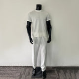 Wiaofellas  -  Mens Slim Casual T-Shirt Wide Leg Pants Two-Piece Set Genderless New Basic Versatile Solid Color Simple Suit Unisex