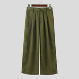 WIAOFELLAS  -  Men Striped Sets Stand Collar Sleeveless Vests & Pants Two Pieces Sets Streetwear Loose Fashion Men's Casual Suits S-5XL