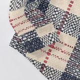 WIAOFELLAS  -  Vintage Men's Plaid Long Sleeve Shirt American Style Comfortable Corduroy Stripe Gray Trendy Classic Spring Autumn Fashion