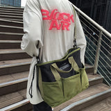 WIAOFELLAS  -  Messenger Bag Boys Canvas Bag Fashion Brand Messenger Bag New Casual Street Trend Fashion Youth Shoulder Bag