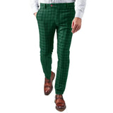 WIAOFELLAS  -  Autumn Men's Classic Plaid Suits Pants Wool Trousers Italian-style High-waist Slim Casual Fashion Straight leg Long Pant For Men