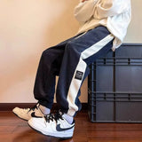 WIAOFELLAS  -  New Vintage Patchwork Corduroy Pants For Men Y2K Streetwear Baggy Joggers Sweatpants Korean Fashion Straight Pantalones Hombre