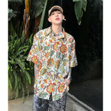 WIAOFELLAS  -  Hawaii Print f Sve irt Men Summer Beach Vaion Casual irt Thin Outerwear for Youth Loose Fit ort Sve