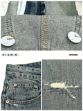 Wiaofellas  -  Japanese Streetwear Ripped Patch Jeans For Men High Quality Vintage Men'S Clothing Harajuku Casual Denim Cargo Pants Trousers
