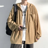 WIAOFELLAS -  Men's Jacket Youth Solid Coats Oversize Casual Sport Outdoor Coat Male Full Zip Fashion Hoodies