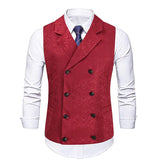 WIAOFELLAS  -  Autumn New Men's Casual Vest Slim and Fashionable Printed Versatile Button Splicing Business Vest