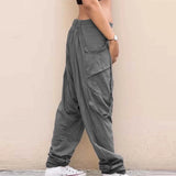 WIAOFELLAS  -  Plus Size S-5XL Men Cotton Linen Jogger Pants Spring Summer Autumn Casual Loose Wide Leg Elastic Waist Long Trousers Street