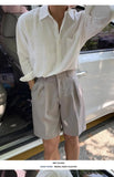 Wiaofellas  -  Korean Cotton and Linen Shirt Men's Long-sleeved Spring and Summer Thin Casual Loose Linen Shirt
